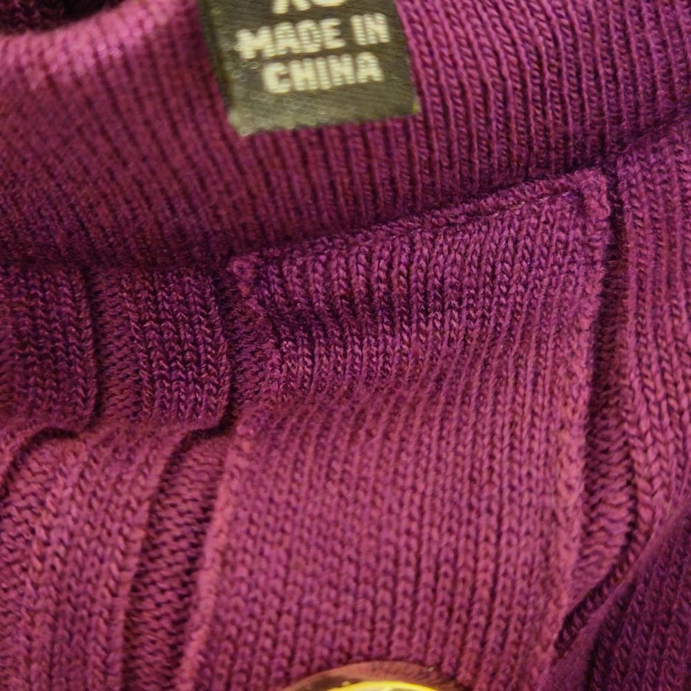 Purple Ribbed Long Sleeve Top - Picture 5 of 6
